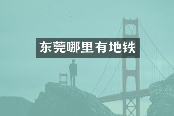 东莞哪里有地铁