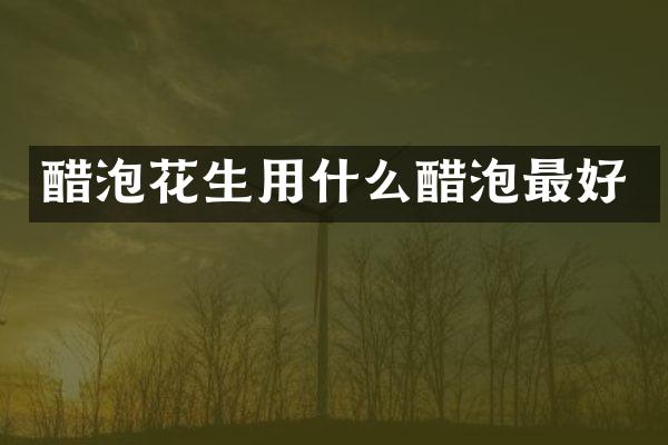 醋泡花生用什么醋泡最好
