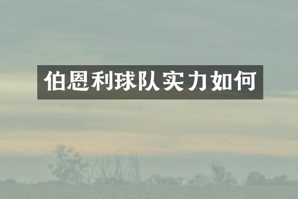 伯恩利球队实力如何
