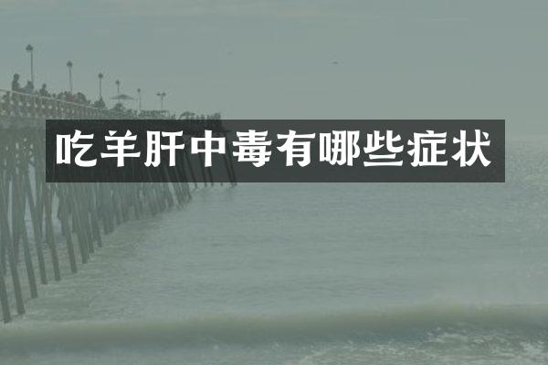 吃羊肝中毒有哪些症状