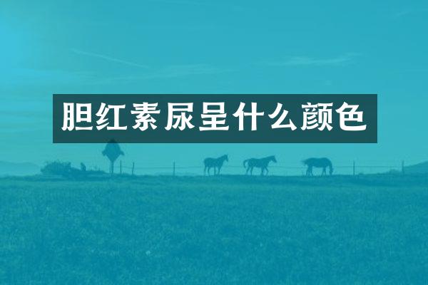 胆红素尿呈什么颜色