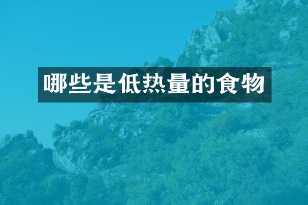 哪些是低热量的食物