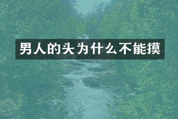 男人的头为什么不能摸