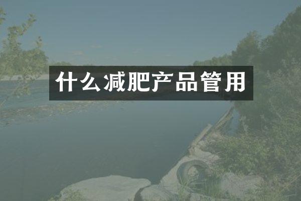 什么减肥产品管用