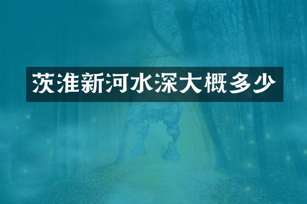 茨淮新河水深大概多少