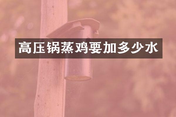 高压锅蒸鸡要加多少水