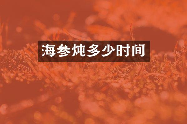 海参炖多少时间