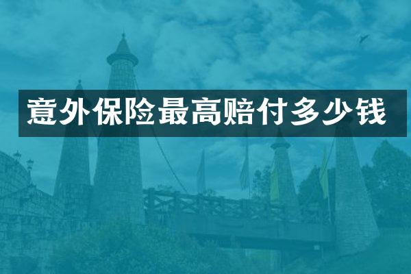意外保险最高赔付多少钱