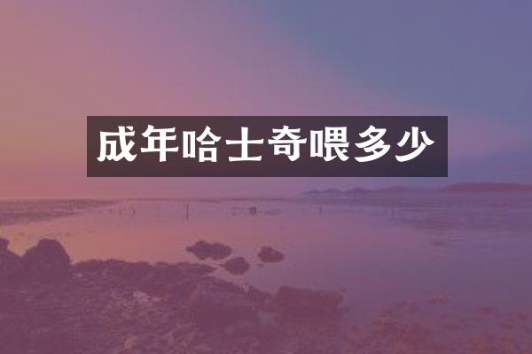 成年哈士奇喂多少