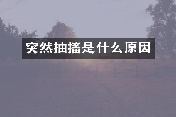 突然抽搐是什么原因