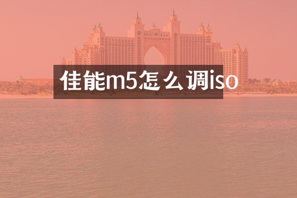 佳能m5怎么调iso