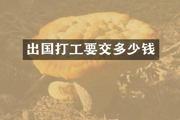 出国打工要交多少钱