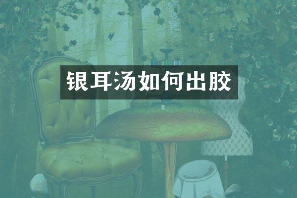 银耳汤如何出胶