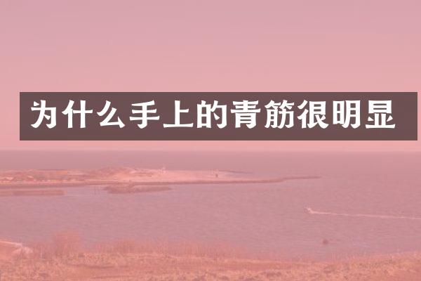 为什么手上的青筋很明显