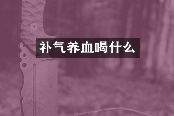 补气养血喝什么