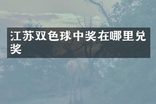 江苏双色球中奖在哪里兑奖