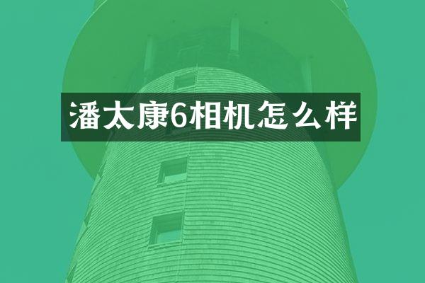 潘太康6相机怎么样
