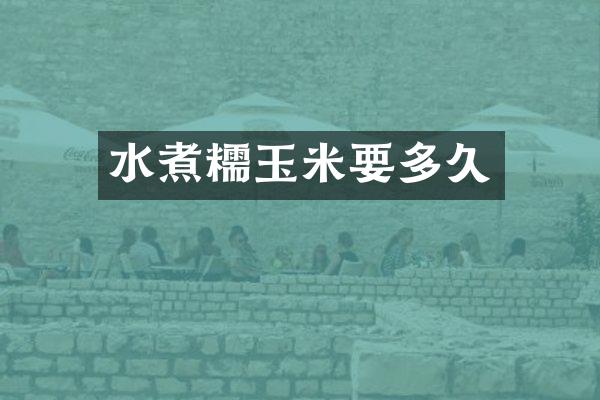 水煮糯玉米要多久