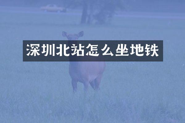 深圳北站怎么坐地铁