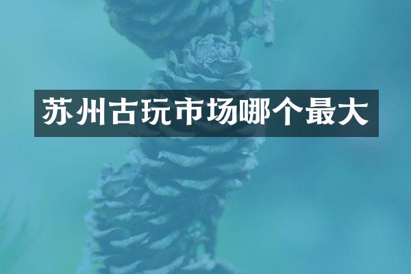 苏州古玩市场哪个最大
