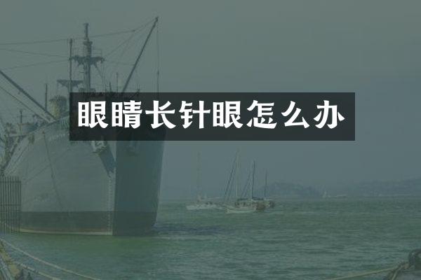 眼睛长针眼怎么办