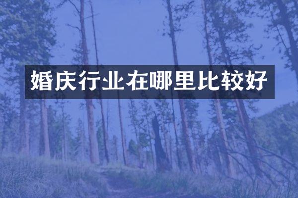 婚庆行业在哪里比较好