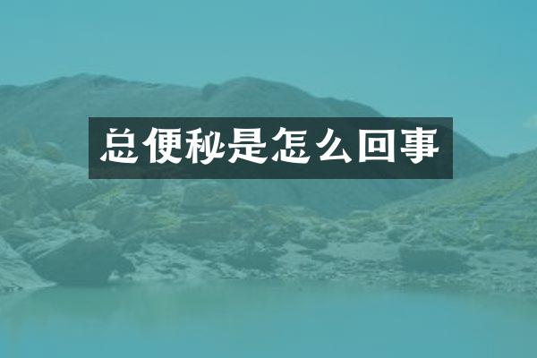 总便秘是怎么回事