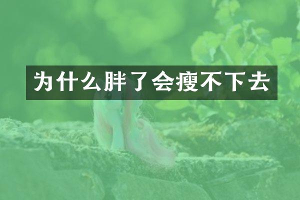 为什么胖了会瘦不下去