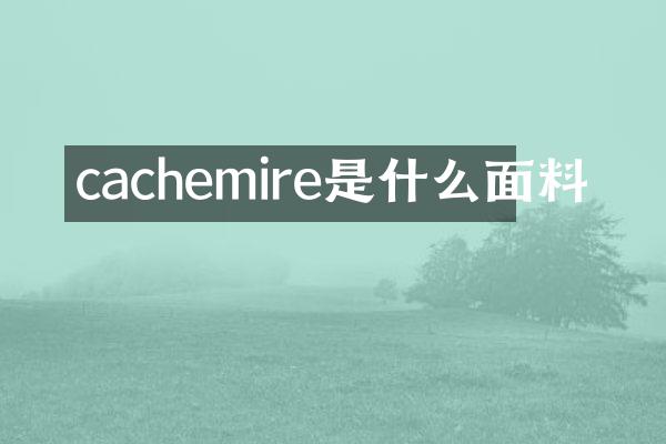 cachemire是什么面料