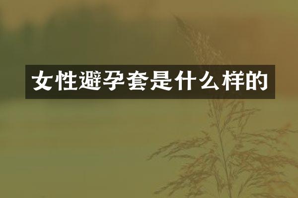 女性避孕套是什么样的