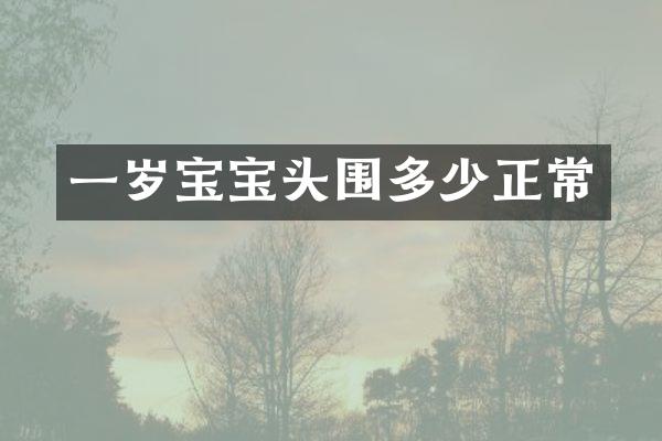 一岁宝宝头围多少正常