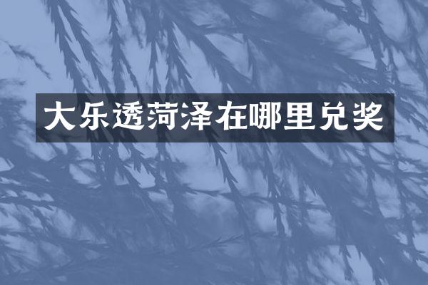 大乐透菏泽在哪里兑奖