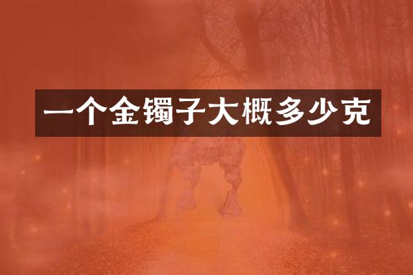 一个金镯子大概多少克