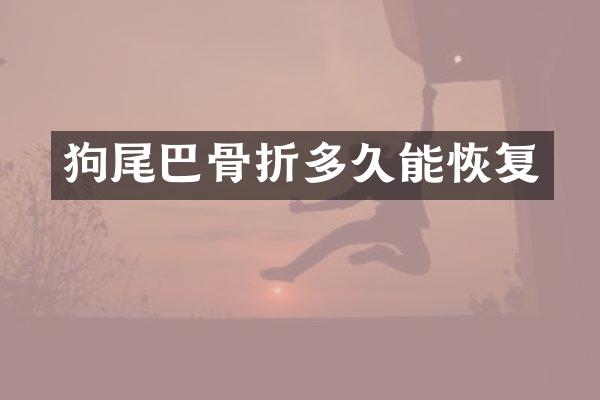 狗尾巴骨折多久能恢复