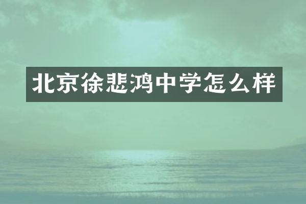 北京徐悲鸿中学怎么样
