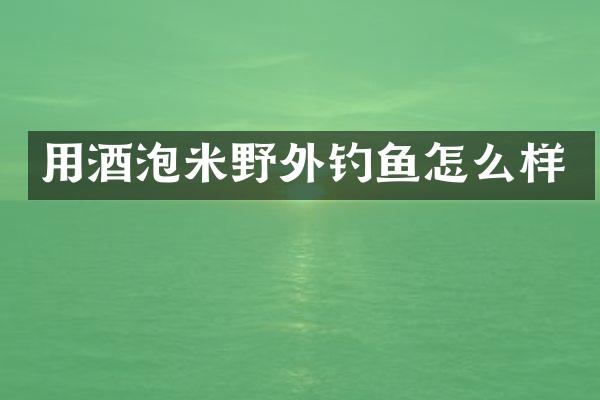用酒泡米野外钓鱼怎么样