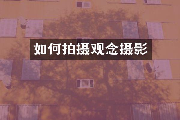 如何拍摄观念摄影