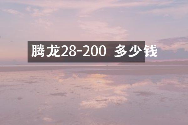 腾龙28-200 多少钱