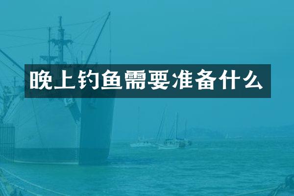 晚上钓鱼需要准备什么