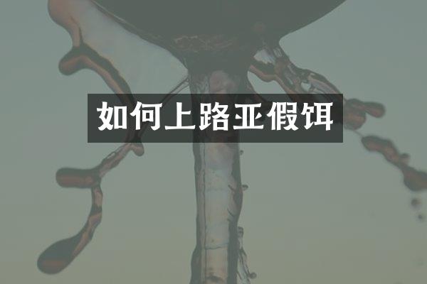 如何上路亚假饵