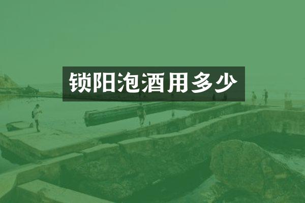 锁阳泡酒用多少