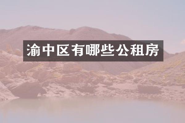 渝中区有哪些公租房