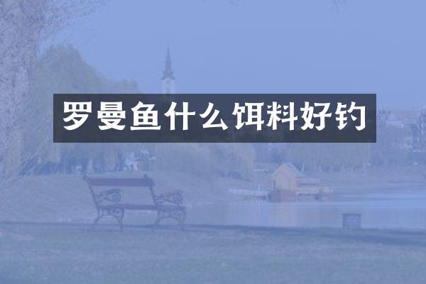 罗曼鱼什么饵料好钓