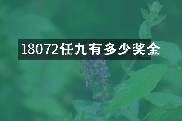 18072任九有多少奖金