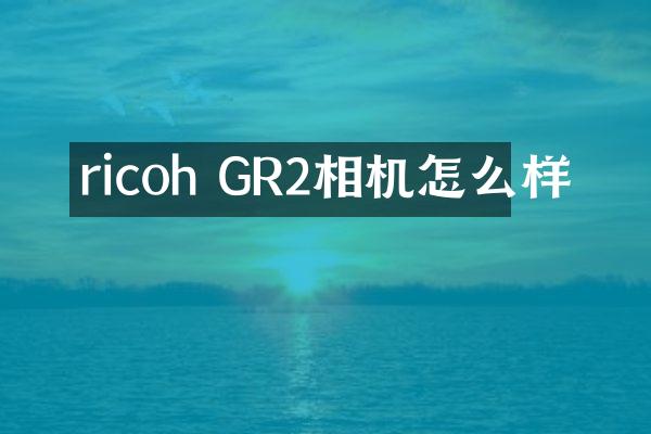 ricoh GR2相机怎么样