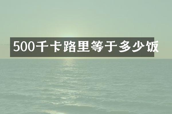 500千卡路里等于多少饭