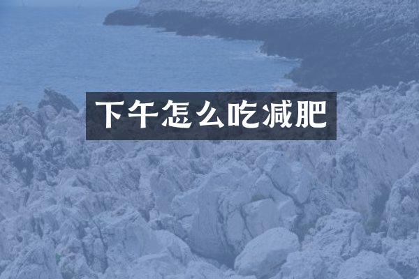 下午怎么吃减肥