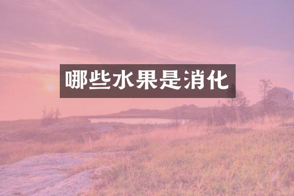 哪些水果是消化
