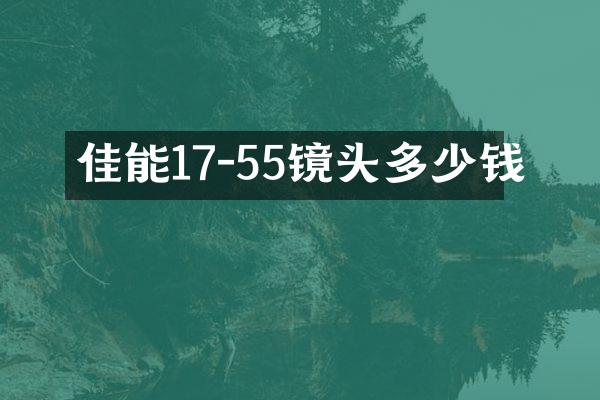 佳能17-55镜头多少钱