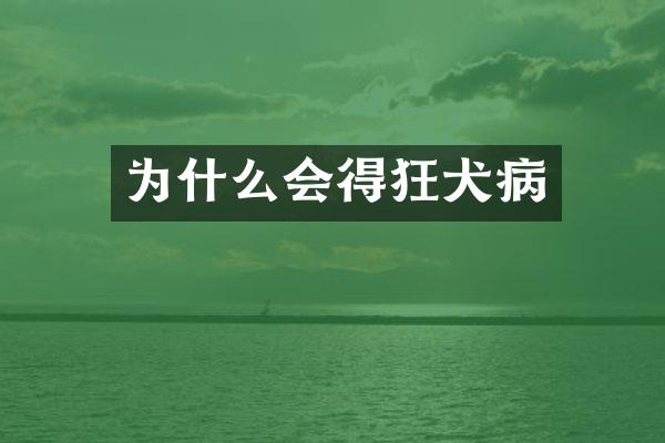 为什么会得狂犬病